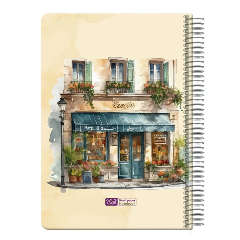 دفتر مشق 100 برگ دایان مدل مغازه گل فروشی کد 506