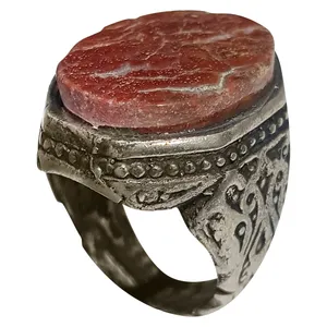 انگشتر نقره مردانه مدل جاسپر فسیلی کد JF2115