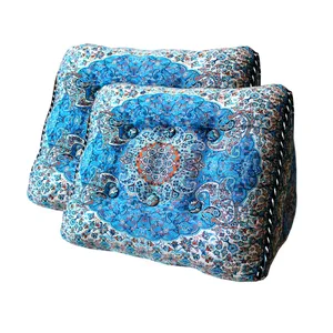 پشتی  ترمه مدل مثلثی طرح شاه نشین کد 10082 بسته 2 عددی