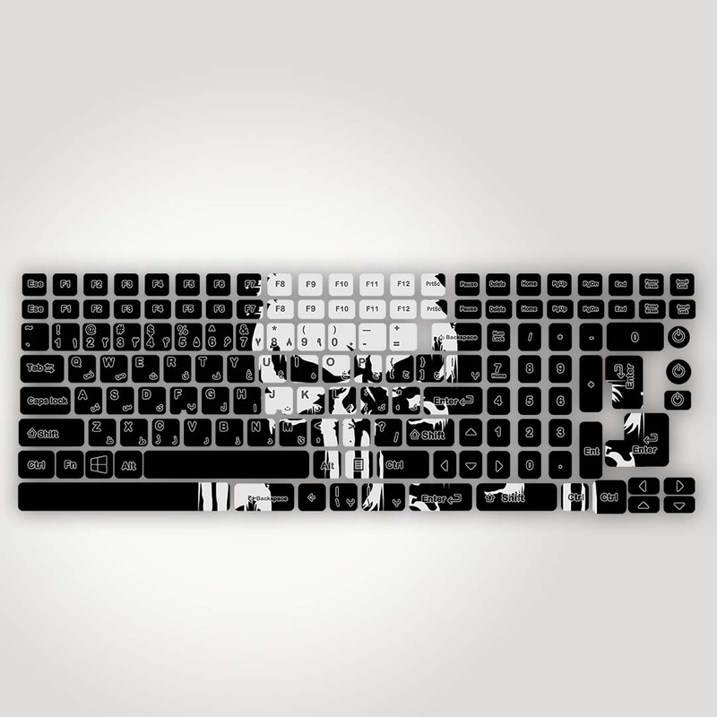 برچسب حروف فارسی کیبورد مدل punisher کد K-355 