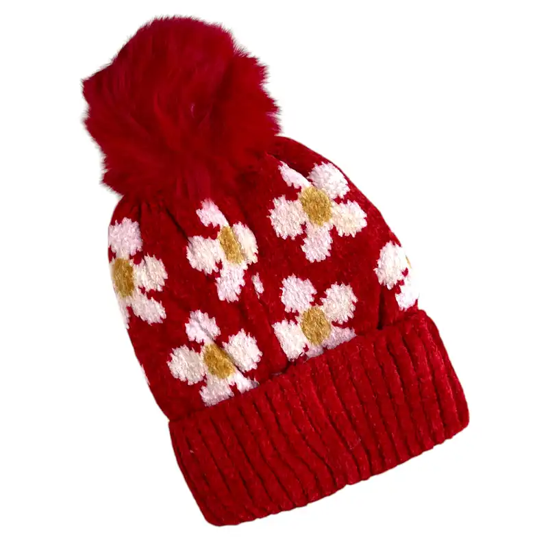 کلاه بافتنی بچگانه مدل گلمنگولی 213