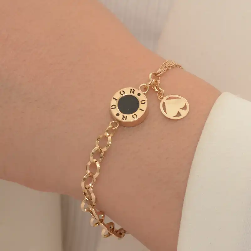 دستبند طلا 18 عیار زنانه طلای مستجابی کد Di18