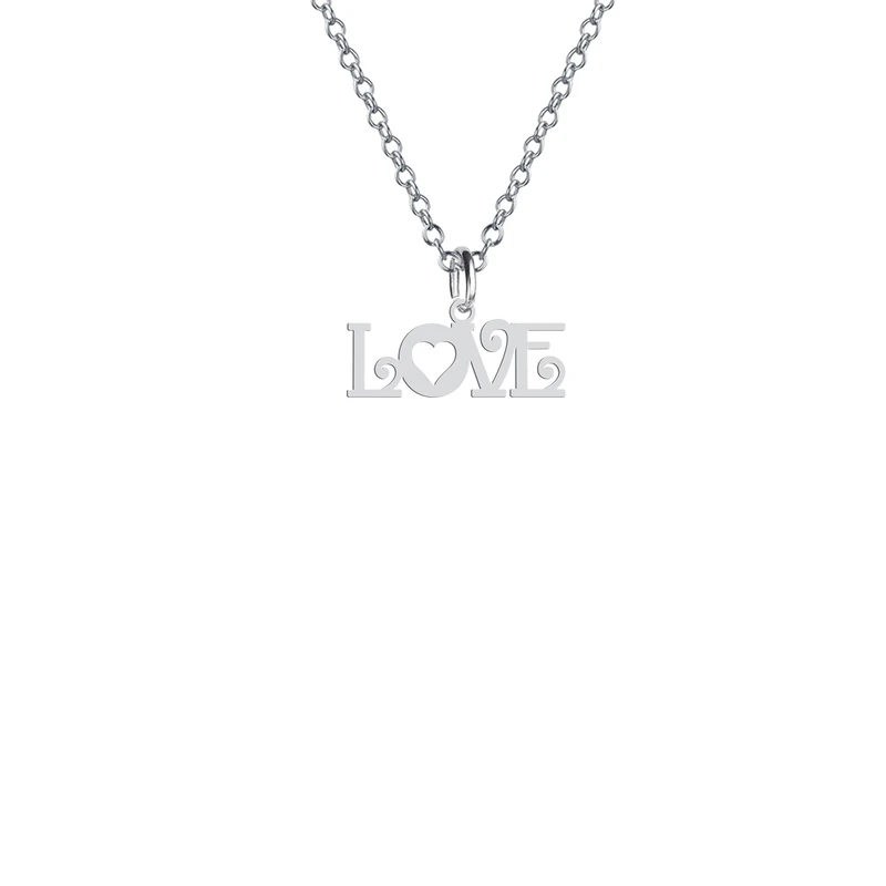 گردنبند هایکا طرح قلب و love مدل s.ha2-369