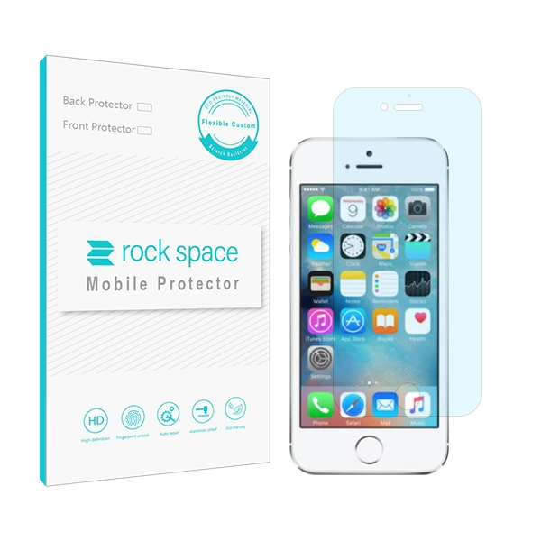 محافظ صفحه نمایش ضد اشعه آبی راک اسپیس مدل HyBLU مناسب برای گوشی موبایل اپل iPhone 5 / 5s