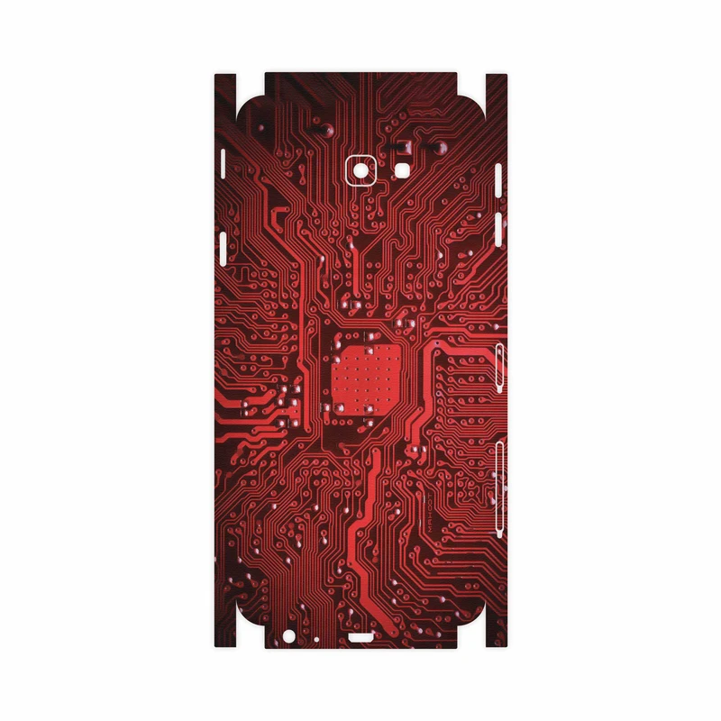 برچسب پوششی ماهوت مدل Red Printed Circuit Board-FullSkin مناسب برای گوشی موبایل سامسونگ Galaxy J4 Plus