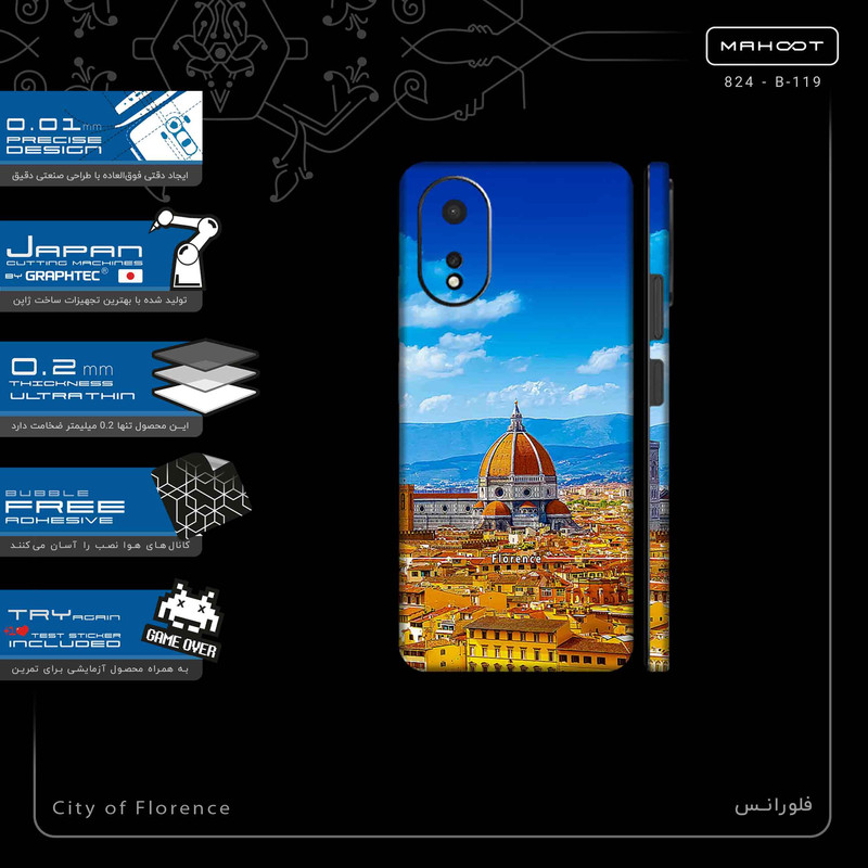 برچسب پوششی ماهوت مدل City of Florence-FullSkin مناسب برای گوشی موبایل اپو A38