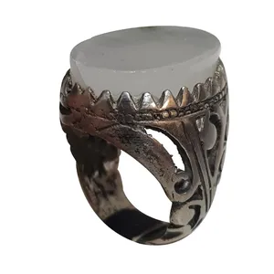 انگشتر نقره مردانه مدل دُر نجف DN218184