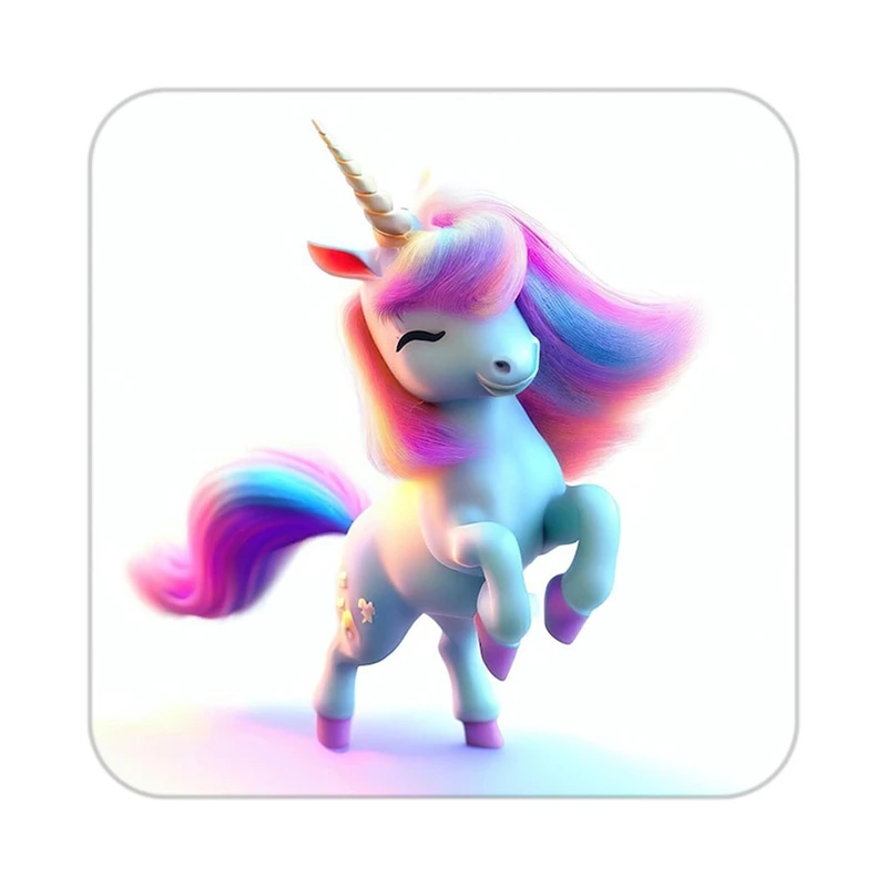 زیر لیوانی کاکتی طرح اسب تک شاخ و یونیکورن مدل mp33159