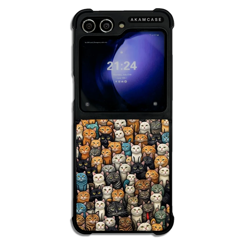 کاور آکام مدل AMC-WSGZFLIP5-CATS-30 مناسب برای گوشی موبایل سامسونگ Galaxy Z Flip 5