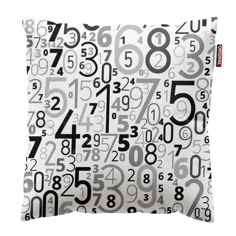   کوسن پاد آفرین طرح اعداد سایز 30*30 سانتی متر کد 1106