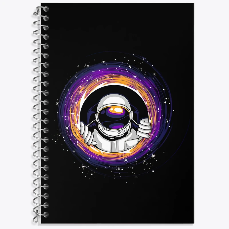 دفتر زبان 50 برگ خندالو مدل دو خط طرح فضانورد کد N3852