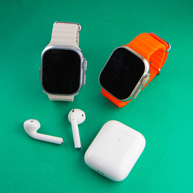 ساعت هوشمند ورنا مدل W49 Ultra with airpod به همراه هدفون بلوتوثی