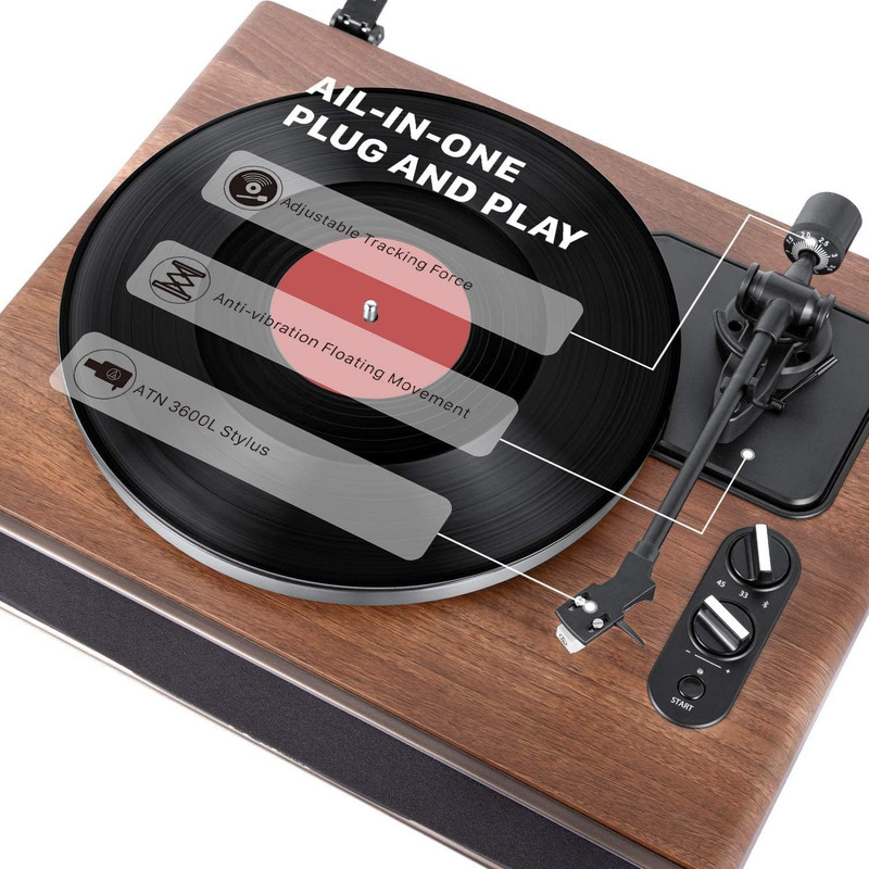 گرامافون وان بای وان مدل TURNTABLE