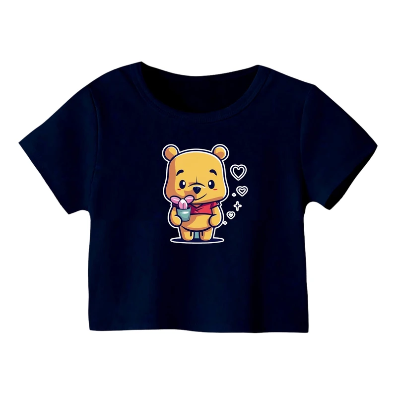 کراپ‌ تی‌شرت آستین کوتاه زنانه مدل پو کد 5