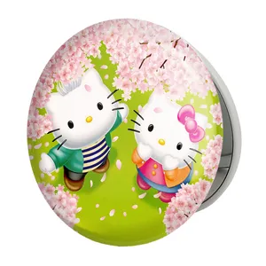 آینه جیبی خندالو طرح هلو کیتی مدل تاشو کد 24766 