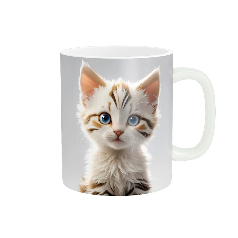 ماگ پاد آفرین طرح گربه فانتزی مدل قهوه کد 1237