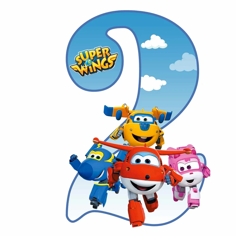   استند رومیزی تولد مدل عدد 2 طرح جت پستچی کد 1635