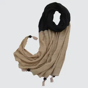 شال زنانه مدل پلیسه منگوله دار na1585