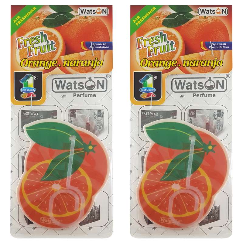 خوشبو کننده خودرو واتسون مدل Card-Orange بسته 2 عددی