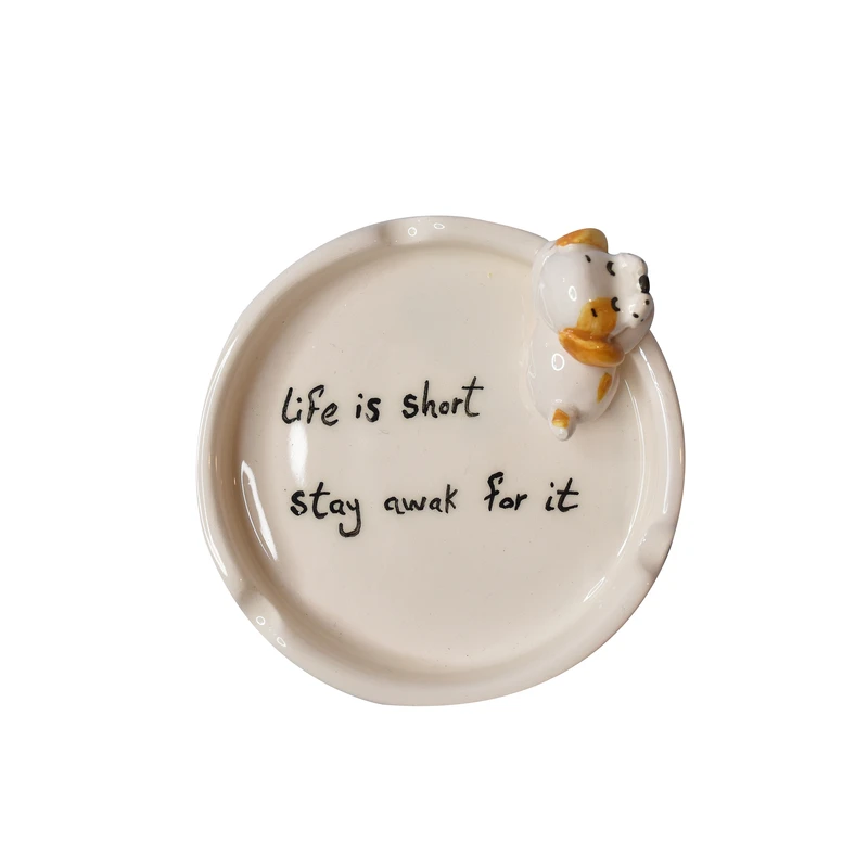 زیر سیگاری سرامیکی طرح سگ