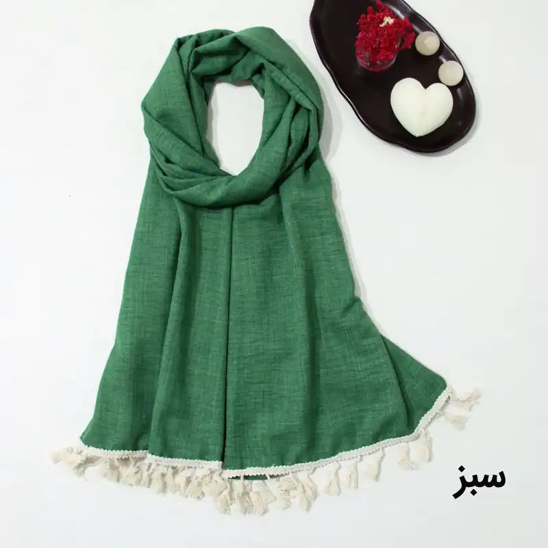 شال زنانه مدل ساده منگوله دار کد 4011