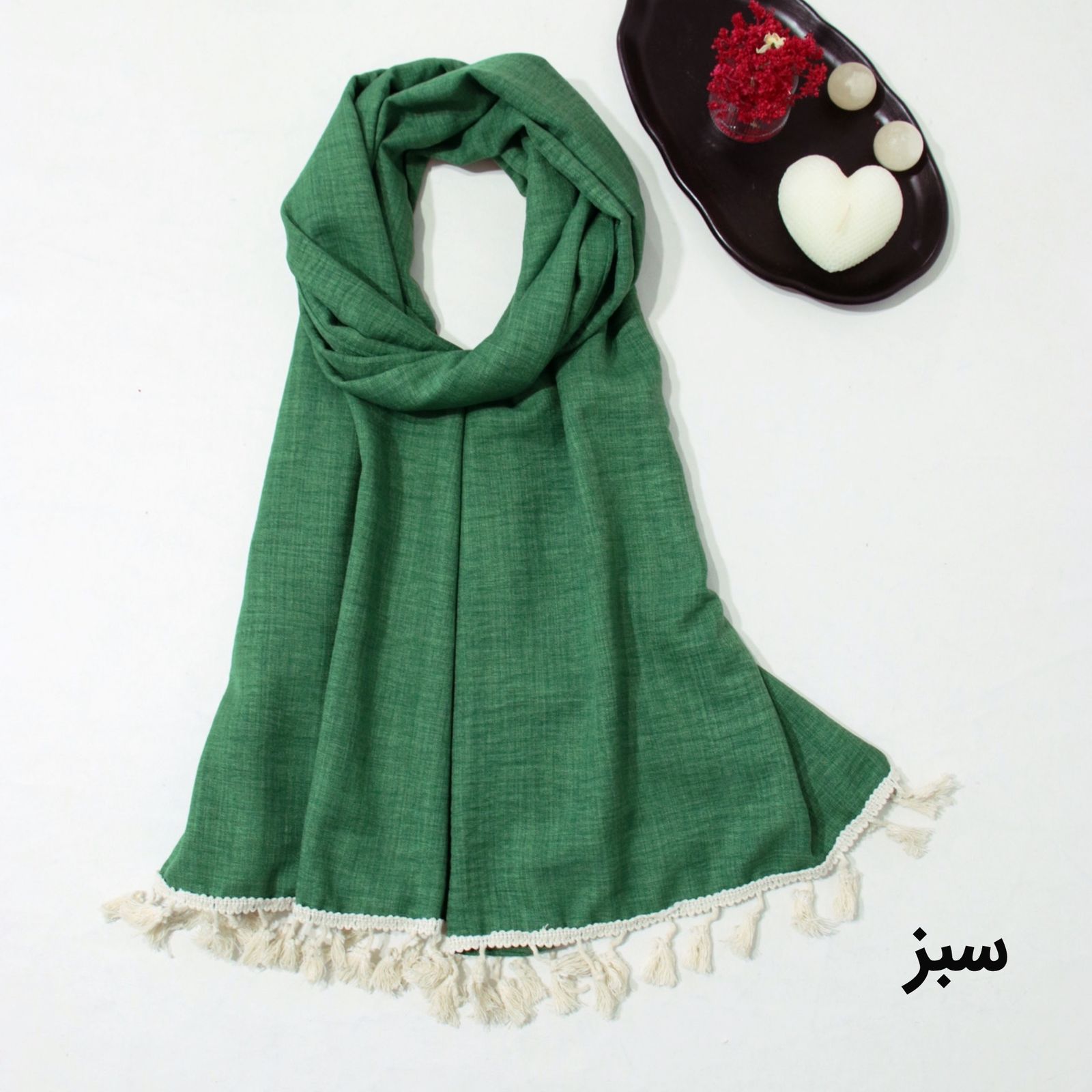 شال زنانه مدل نخی وارداتی طرح ساده حاشیه دار کد ana-4012 -  - 8