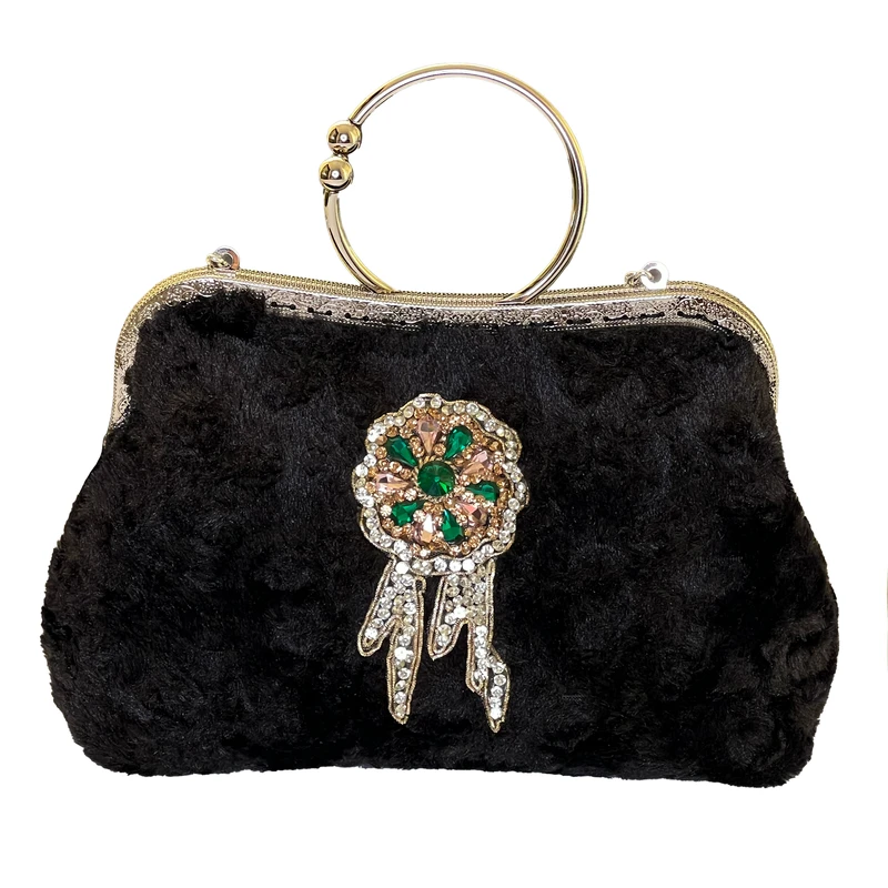 کیف مجلسی زنانه مدل سنگ دوزی