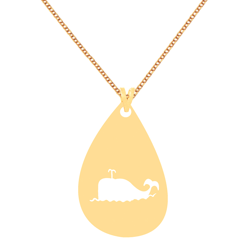 گردنبند طلا 18 عیار زنانه کرابو طرح نهنگ مدل Kr70761