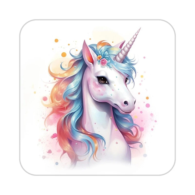 زیر لیوانی کاکتی طرح اسب تک شاخ و یونیکورن مدل mp33013