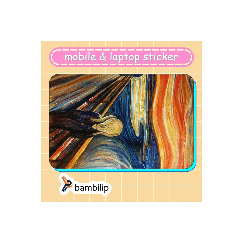 استیکر بامبیلیپ مدل کارت عابر طرح تابلو جیغ ادوراد مونش کد 6982419