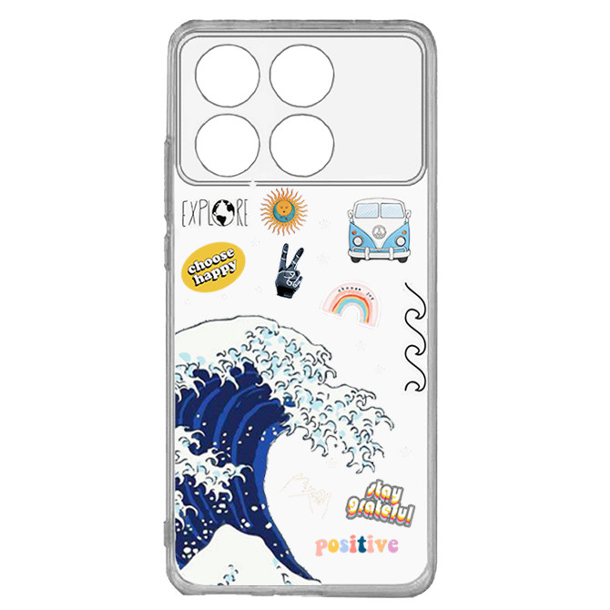 کاور طرح Wave مناسب برای گوشی موبایل شیائومی  Poco X6 Pro 