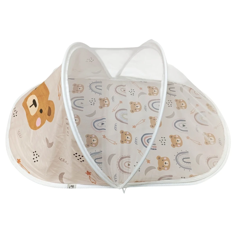 پشه بند کودک مدل کمپی طرح رنگین کمان 