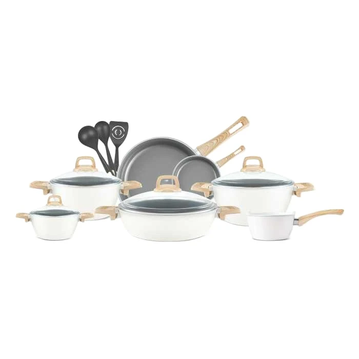 سرویس پخت و پز 14 پارچه کاراجا مدل Swiss Crystal Creamy سرویس پخت و پز 14 پارچه کاراجا مدل Swiss Crystal Creamy