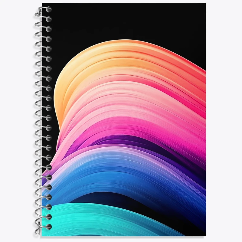 دفتر زبان 50 برگ خندالو مدل دو خط طرح فرم رنگی کد N5416