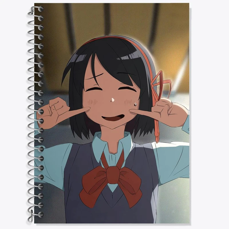 دفتر لغت 50 برگ خندالو مدل میتسویا میامیزو انیمه یورنیم Your Name کد 16284