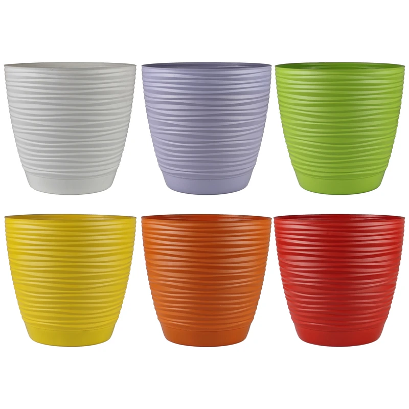 گلدان دانیال پلاستیک آذین مدل صحرا 1805 بسته ۶ عددی