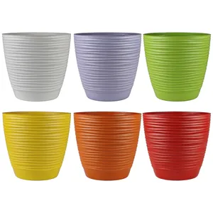 گلدان دانیال پلاستیک آذین مدل صحرا 1806 بسته 6 عددی