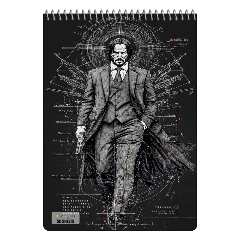 دفتر نقاشی 50 برگ سیمی کارنیکا طرح جان ویک John Wick کد 49443