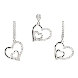 نیم ست نقره زنانه جی تی ای مدل G_244