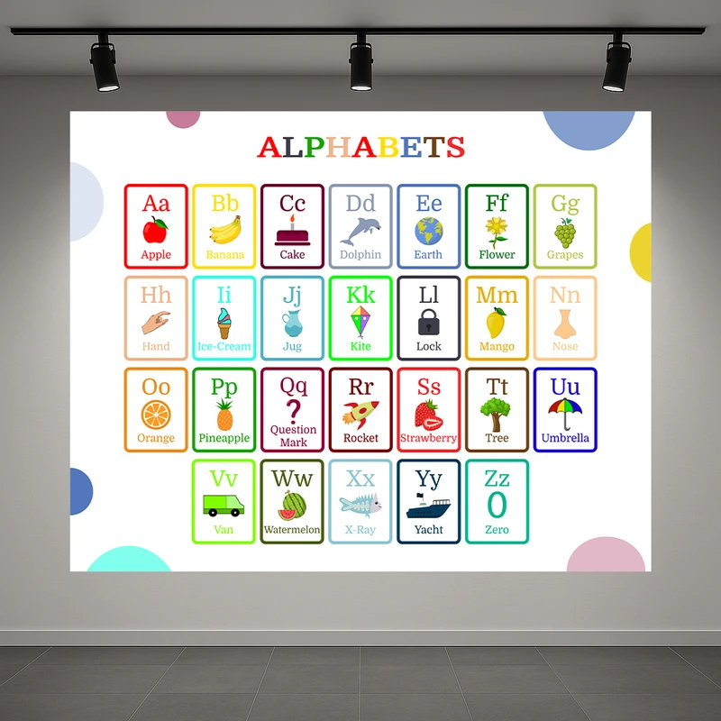 پوستر طرح مخمل الفبای انگلیسی مدل کودکانه کد AR3059313