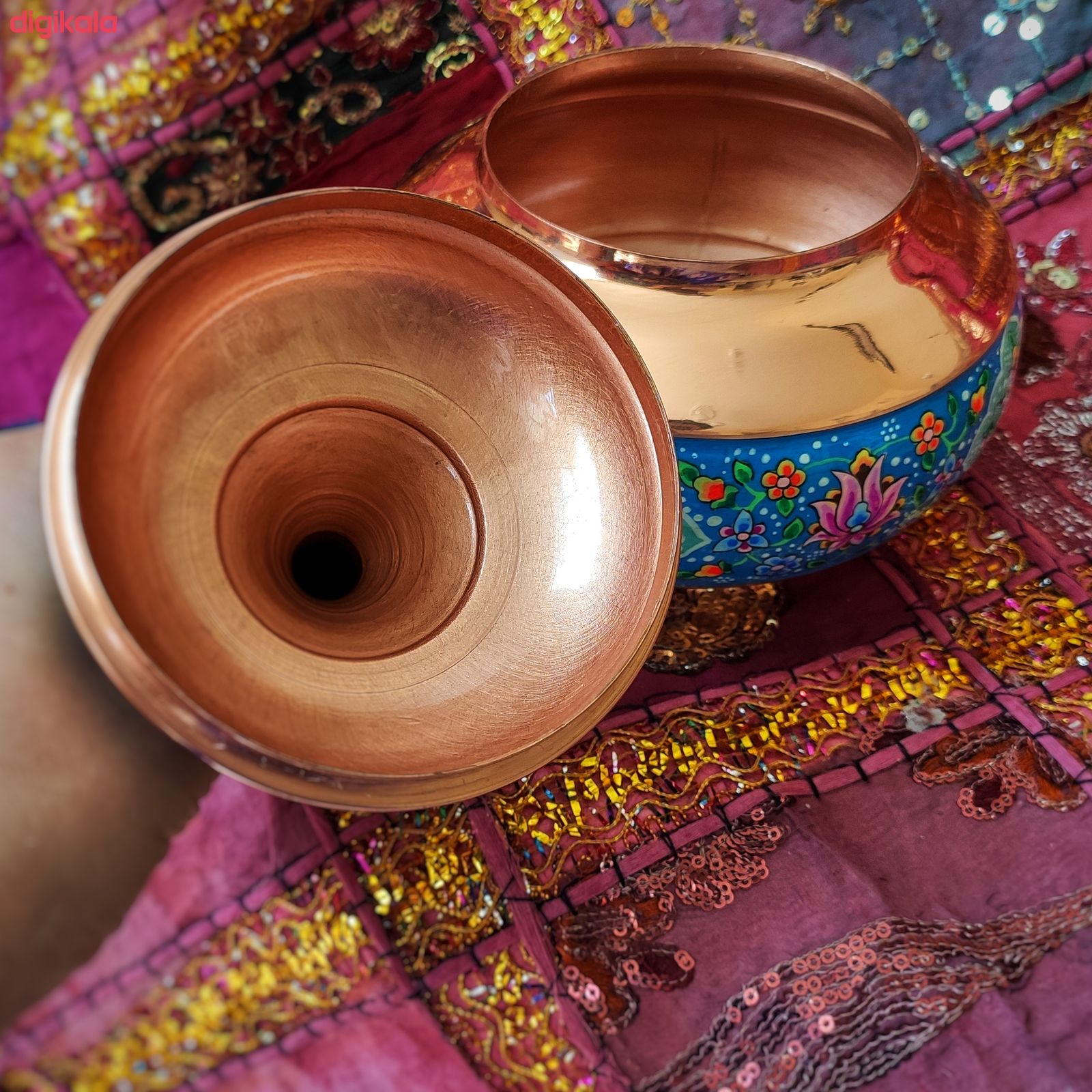 ست گلدان و شکلات خوری میناکاری طرح پرداز کد st25 مجموعه سه عددی main 1 5