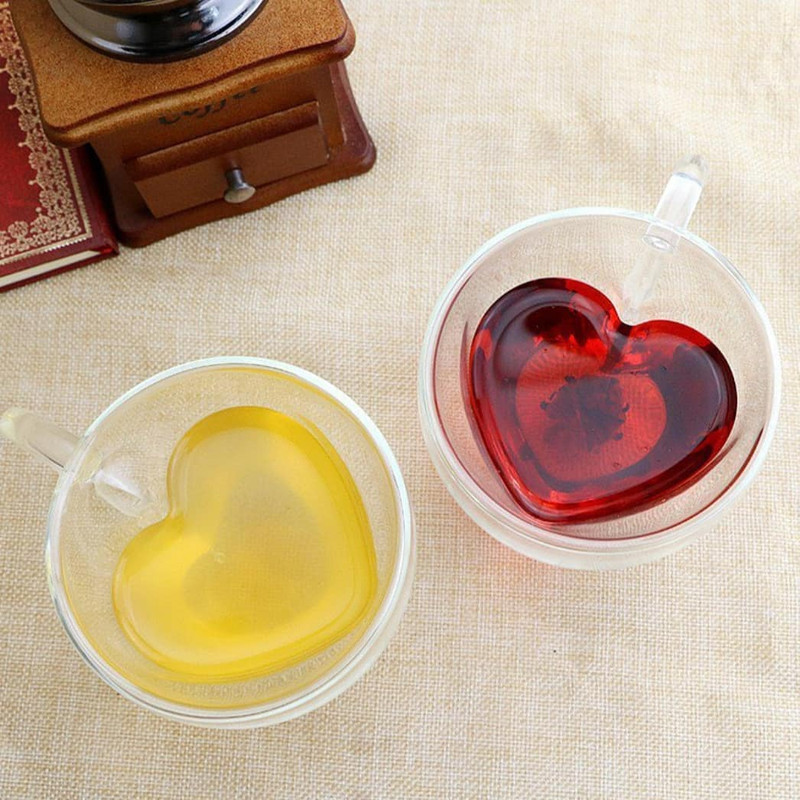 فنجان مدل دو جداره قلبی