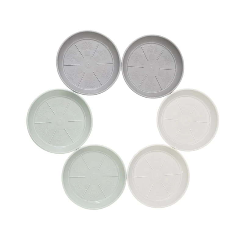 زیرگلدانی ضخیم شیک پلاست مدل S2 سایز 15.5 سانتی متر مجموعه 6 عددی