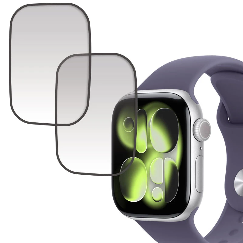 محافظ صفحه نمایش مسیر مدل PMMA مناسب برای اپل واچ سایز 46 میلی‌ متری سری 11 مجموعه دو عددی