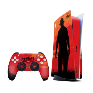 برچسب کنسول پلی استیشن 5 مدل دیسک خور طرح Red Dead Redemption 2 Fan Vg مجموعه 3 عددی
