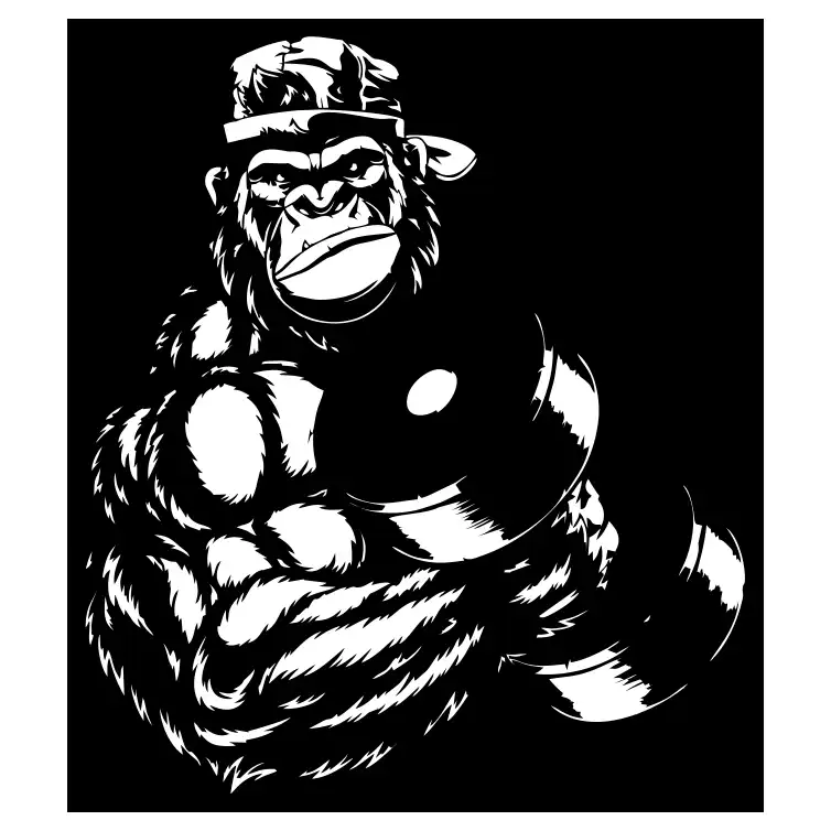 شابلون مدل میمون بدنساز کد SP504-1