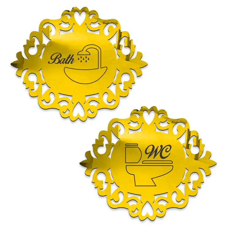 آینه پلکسی گلس دکوماتوس طرح نشانگر سرویس  مدل IND105 بسته 2 عددی