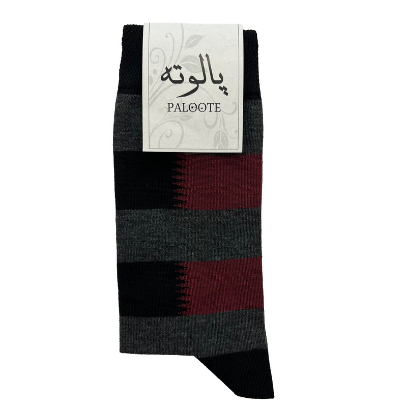 جوراب ساق بلند مردانه پالوته مدل PLT-P5 مجموعه 3 عددی