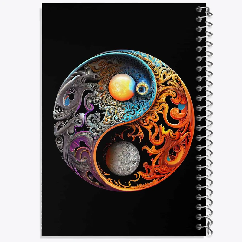 دفتر نت موسیقی 50 برگ خندالو مدل یین و یانگ کد 30507