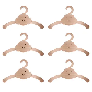 چوب لباسی نوزاد مدل ابر کد C01 مجموعه 6 عددی